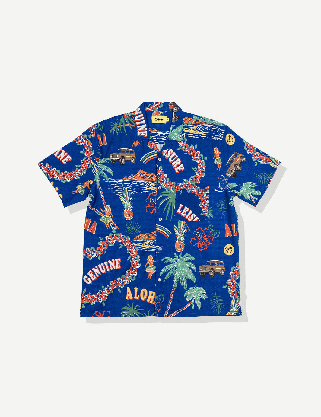 Palm Leisure Stretch Buttonup - Blue