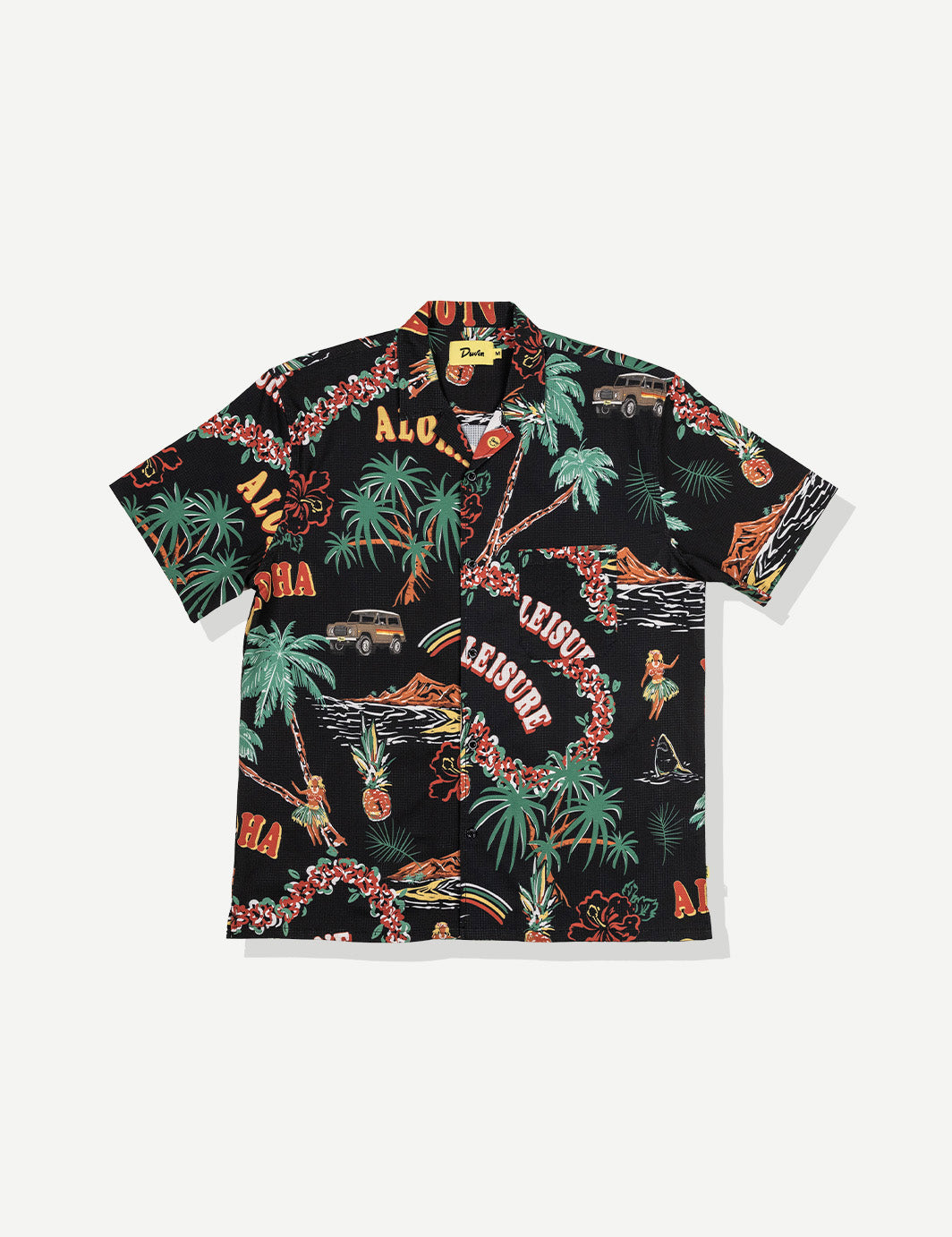 Palm Leisure Stretch Buttonup - Black