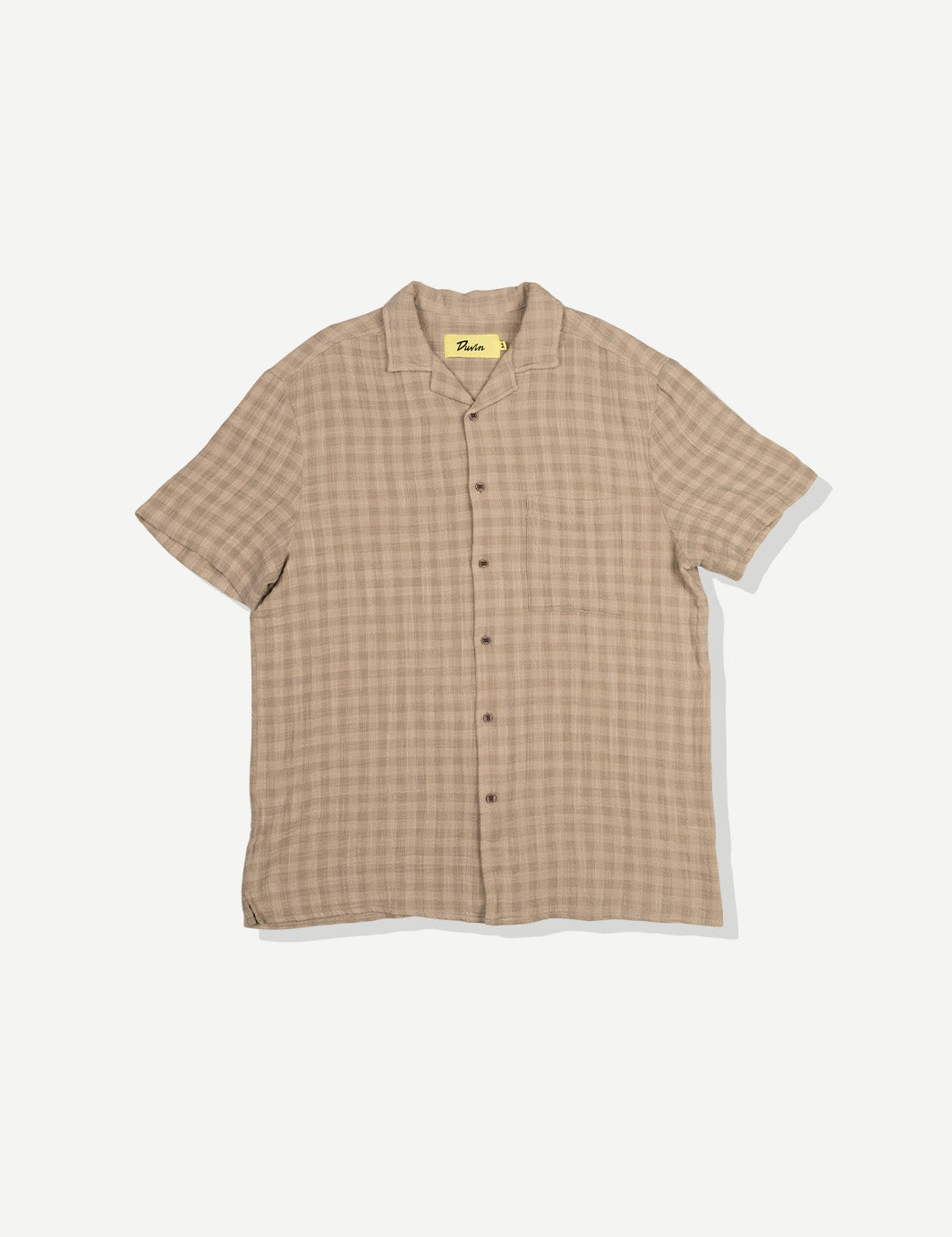 Textured Cotton Buttonup - Tan