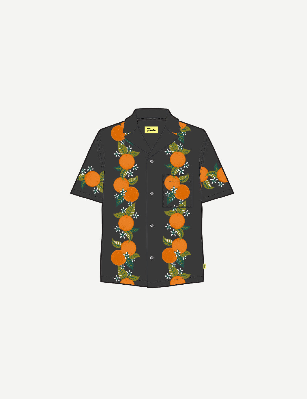 Tropical Orange Buttonup Shirt