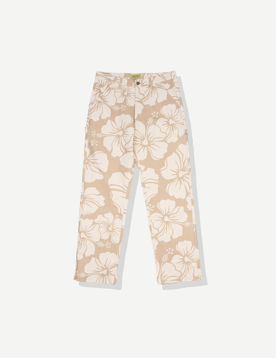 Loose Non-Workwear Pant - Tan Hibiscus