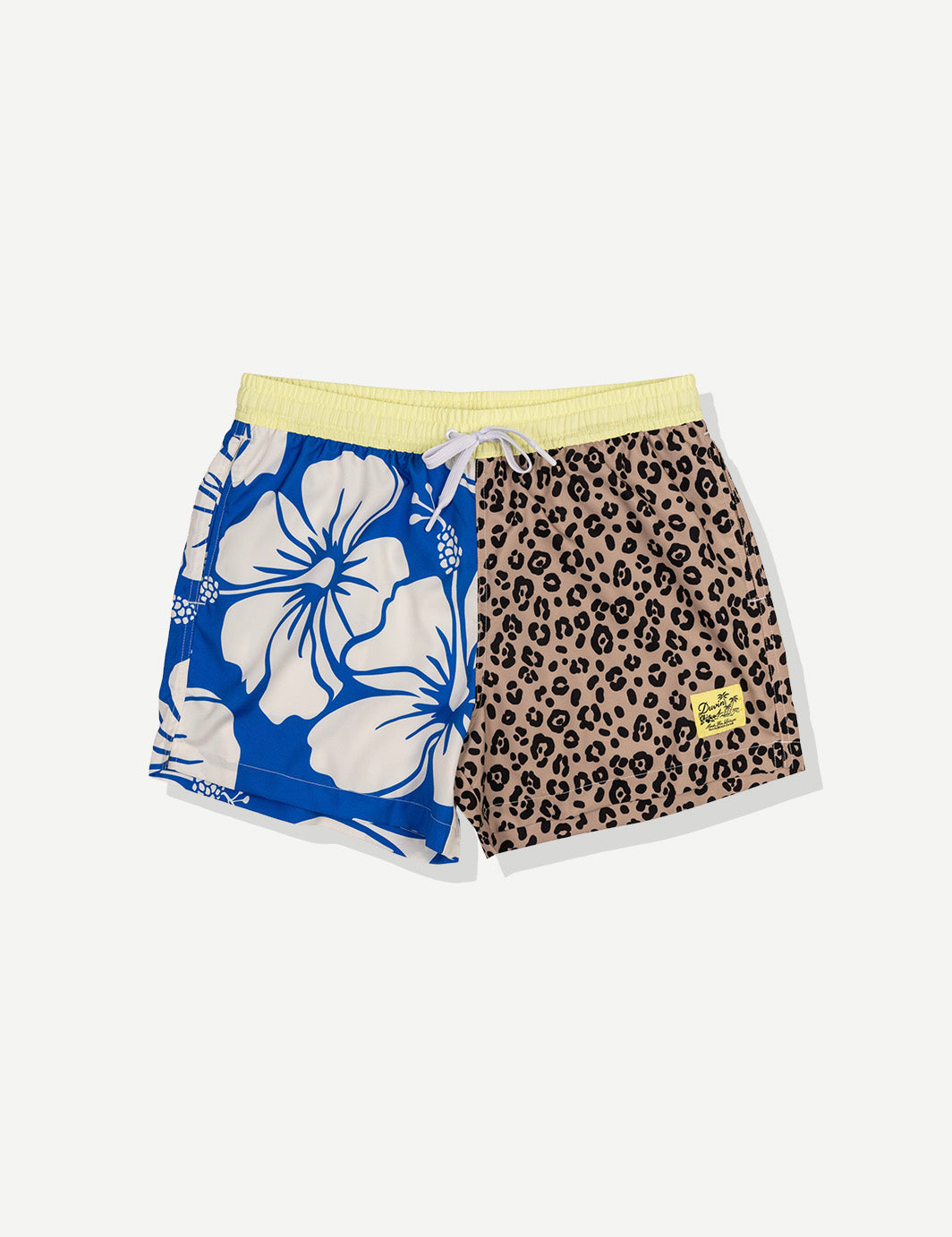 Split Flower Swim Short - Blue