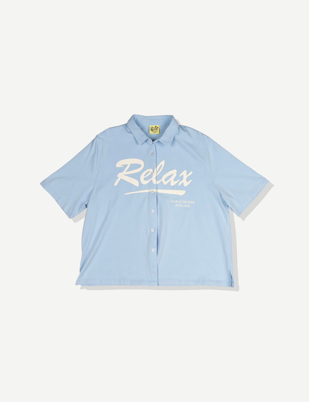Relax Cotton Crop Buttonup - Blue