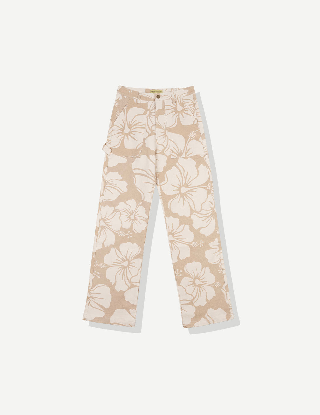 Women's Non-Workwear Pant - Tan Hibiscus