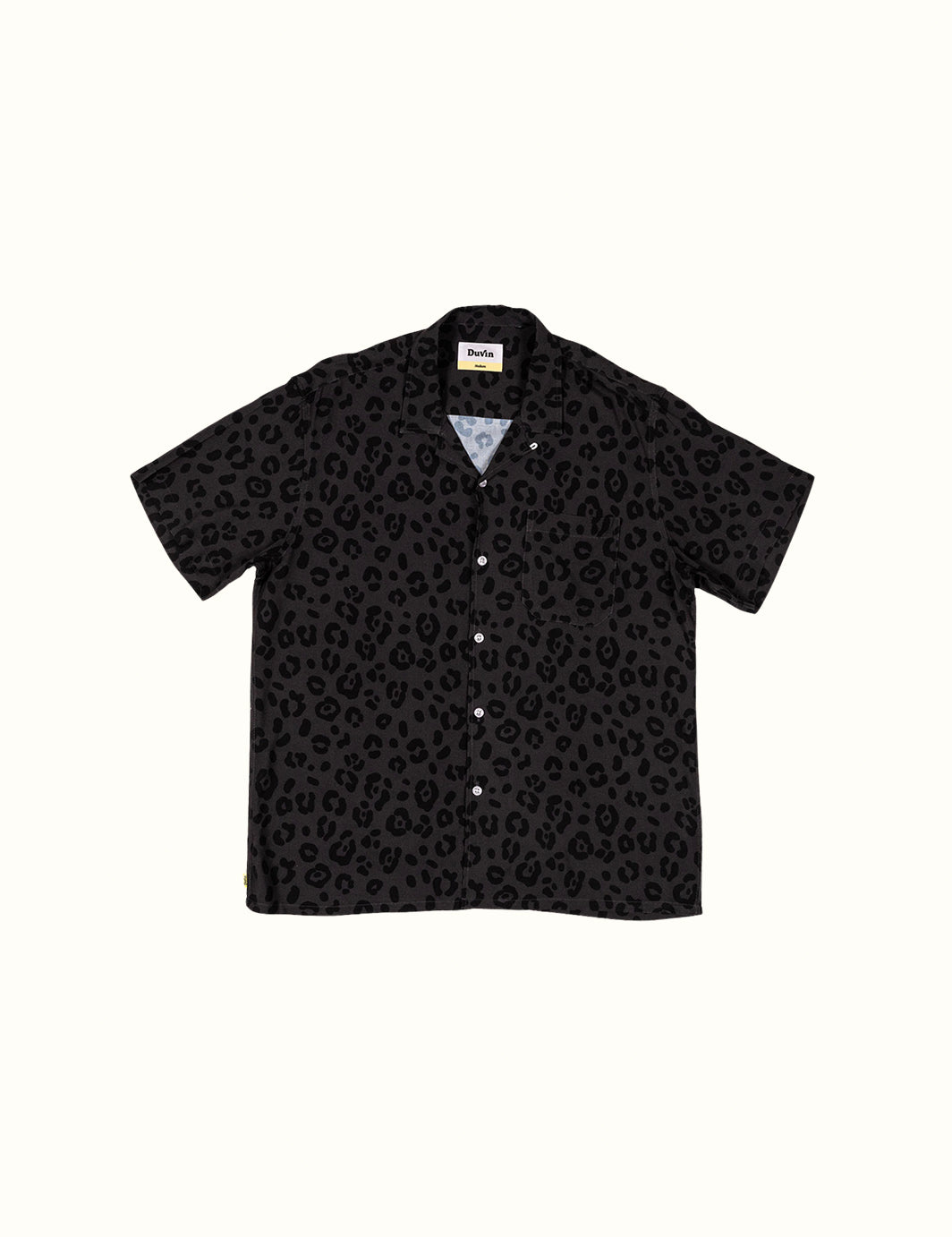 Black Leopard Buttonup Shirt