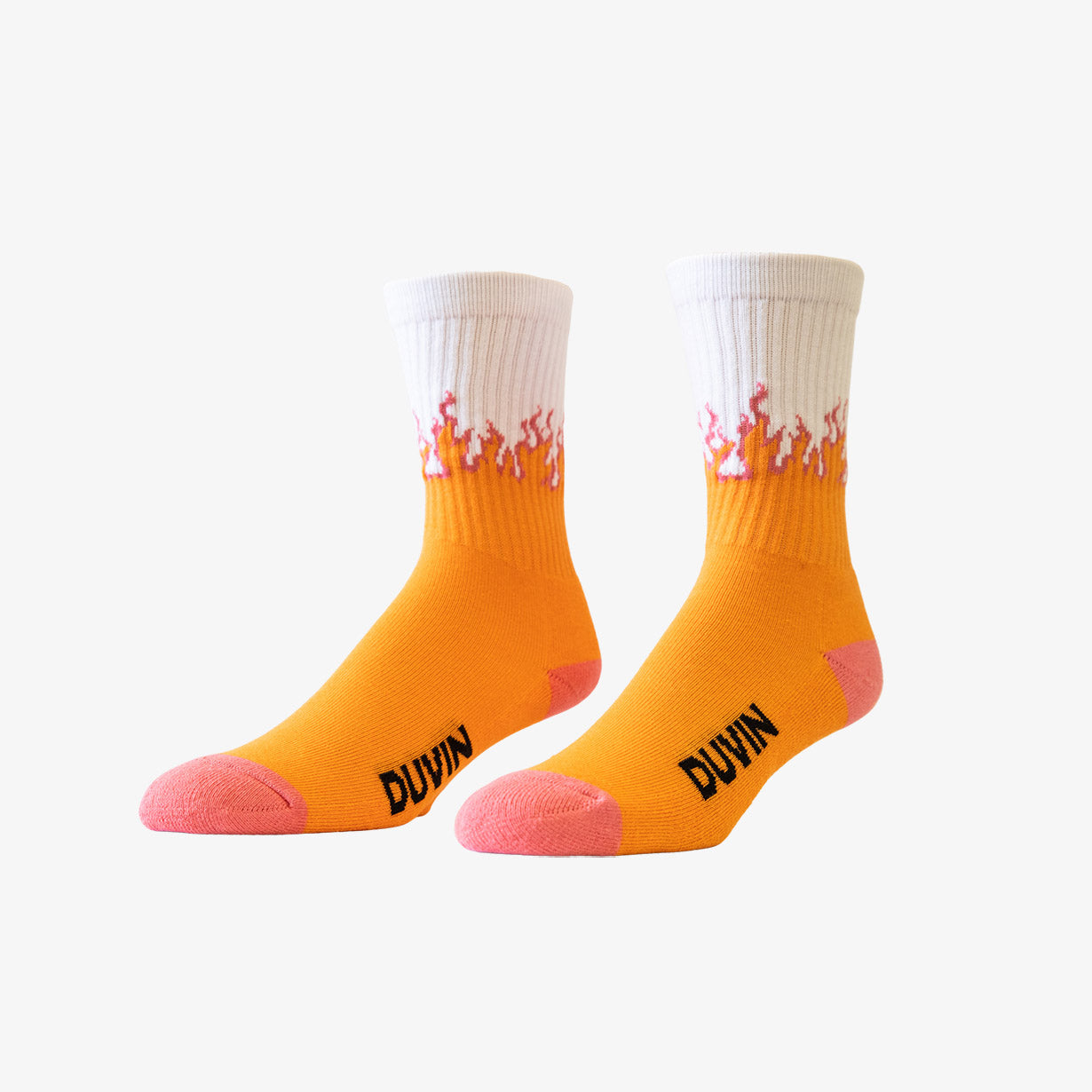 Flames Sock White