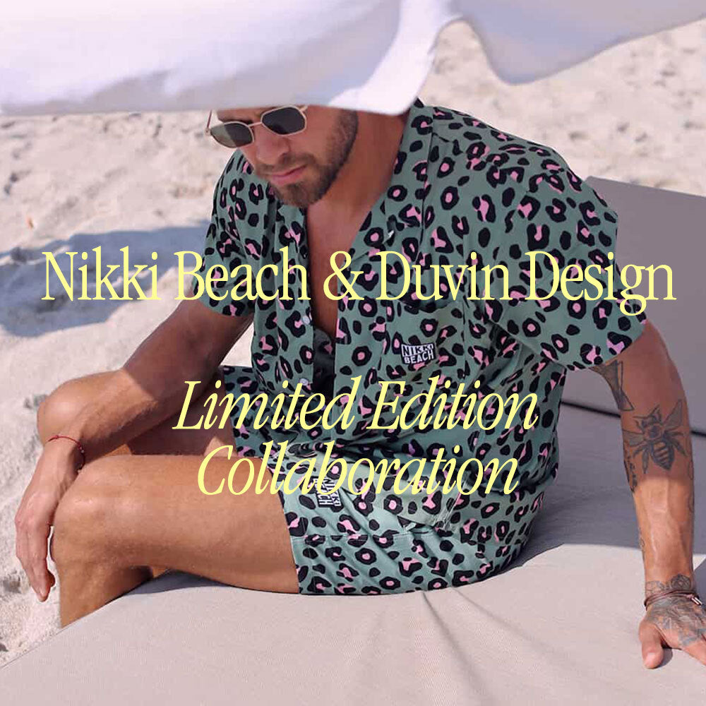 green cheetah cabana set Nikki Beach