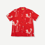 Hurricane Palm Stretch Cabana Shirt - Red