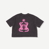 Gator Crop Tee - Black