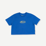 Oval Flower Crop Tee - Blue