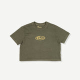 Oval Flower Crop Tee - Green
