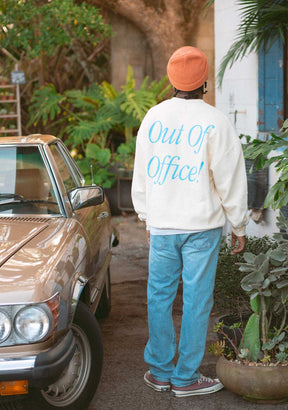 Sorry Out Of Office Crew Sweater - White