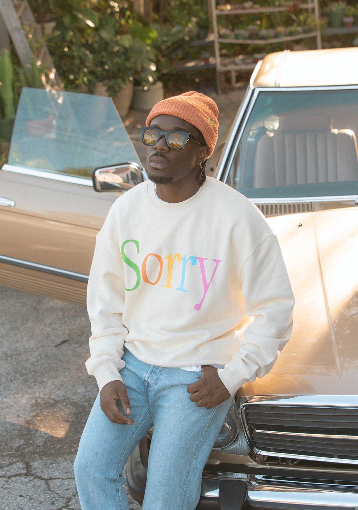 Sorry Out Of Office Crew Sweater - White