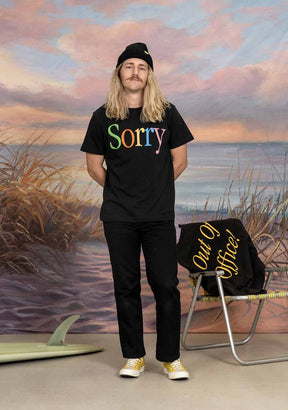 Sorry Out Of Office Tee - Black