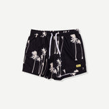 Hurricane Palm Swim Short - Black