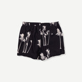 Hurricane Palm Swim Short - Black