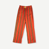 Womens Vertical Red Tencel Cabana Pant