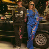 Beach Club Wide Leg Sweatpant - Black