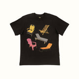 Beach Chairs Tee - Black