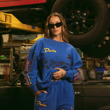 Beach Club Wide Leg Sweatpant - Blue