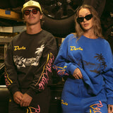 Beach Club Wide Leg Sweatpant - Blue