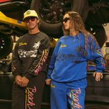 Beach Club Wide Leg Sweatpant - Black