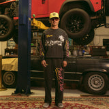Beach Club Wide Leg Sweatpant - Black