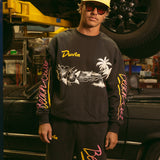 Beach Club Wide Leg Sweatpant - Black