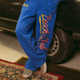 Beach Club Wide Leg Sweatpant - Blue