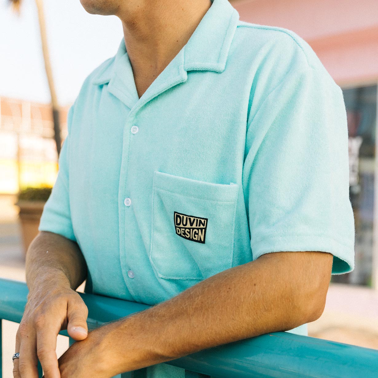 Terry Buttonup Teal