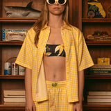 Picnic Crop Buttonup - Yellow