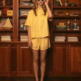 Picnic Crop Buttonup - Yellow