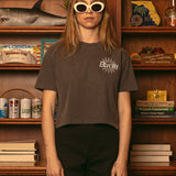 Skinny Dip Crop Tee - Black