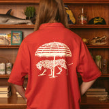 Relax Cotton Crop Buttonup - Red