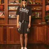 Relax Cotton Crop Buttonup - Black