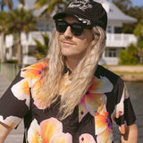 Bloom Stretch Buttonup - Black