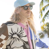 Hibiscus Stripe Knit Cardigan