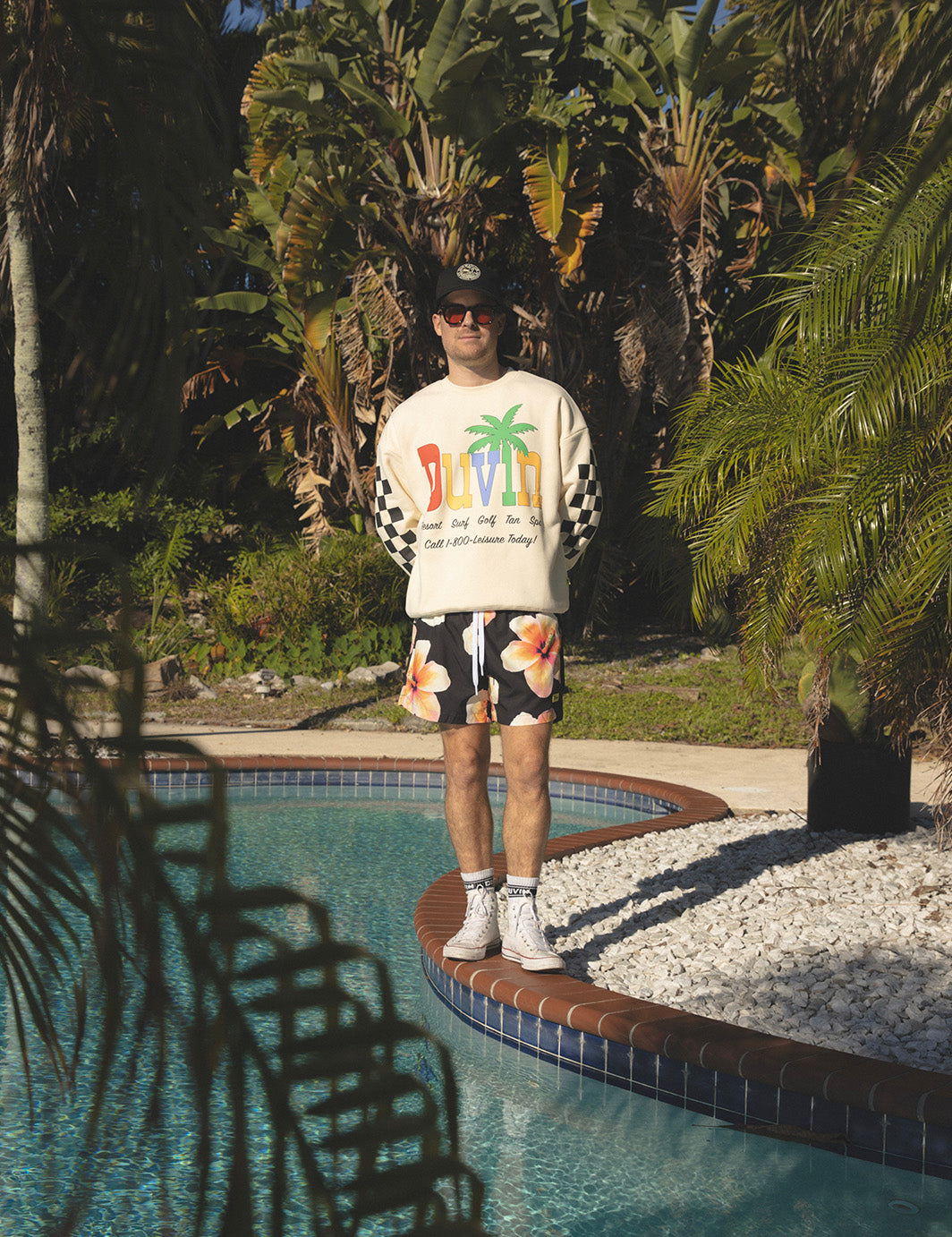 Resort Golf Tan Crew Fleece - Duvin Design Co.