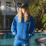 Oasis Wide Leg Sweatpant - Blue