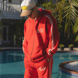 Oasis Wide Leg Sweatpant - Red