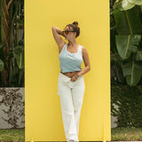 Leisure Ribbed Tank - Blue
