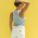 Leisure Ribbed Tank - Blue