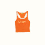 Leisure Ribbed Tank - Orange
