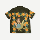 Tropical Orange Buttonup Shirt