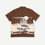 Beachfront Stretch Buttonup - Brown
