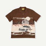 Beachfront Stretch Buttonup - Brown