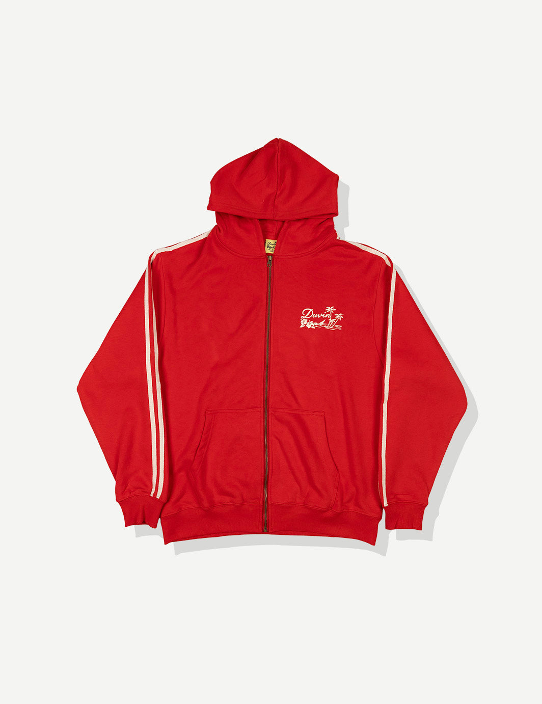 Duvin Oasis Full Zip Hoodie - Red - Duvin Design Co.