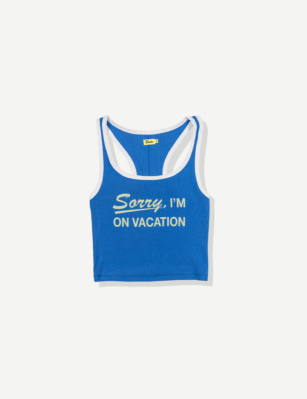 On Vacation Ribbed Tank - Blue