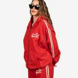 Oasis Wide Leg Sweatpant - Red