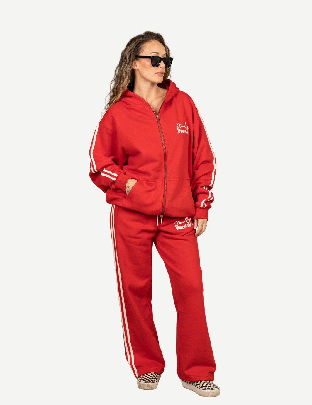 Duvin Oasis Full Zip Hoodie - Red - Duvin Design Co.